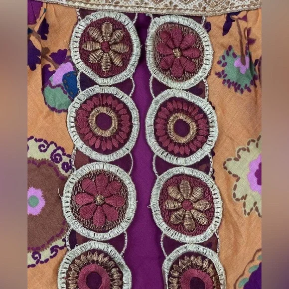 Cynthia Steffe Embroidered Strapless Dress with Floral Patterns - Picture 3 of 6